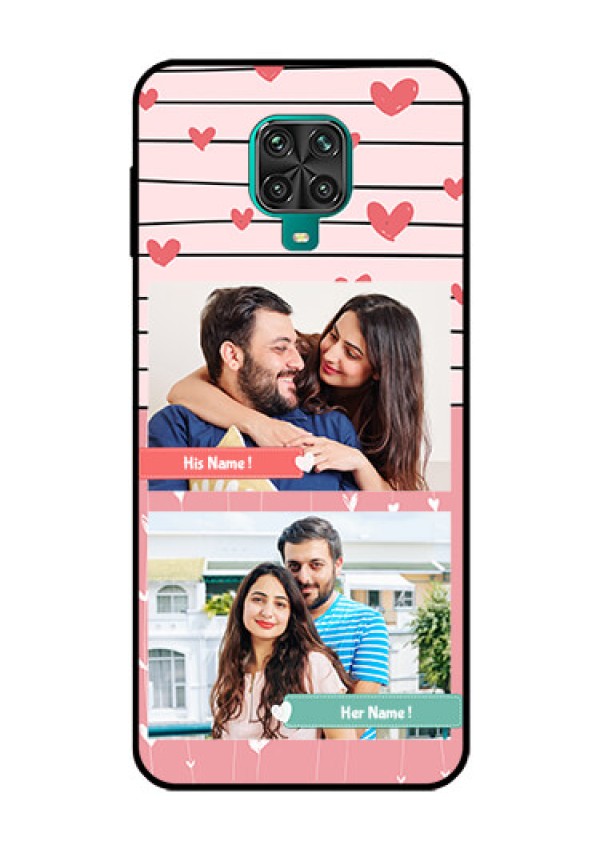 Redmi Note 9 Pro Custom Glass Mobile Case  - Photo with Heart Design