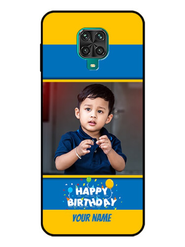Custom Redmi Note 9 Pro Custom Glass Mobile Case  - Birthday Wishes Design