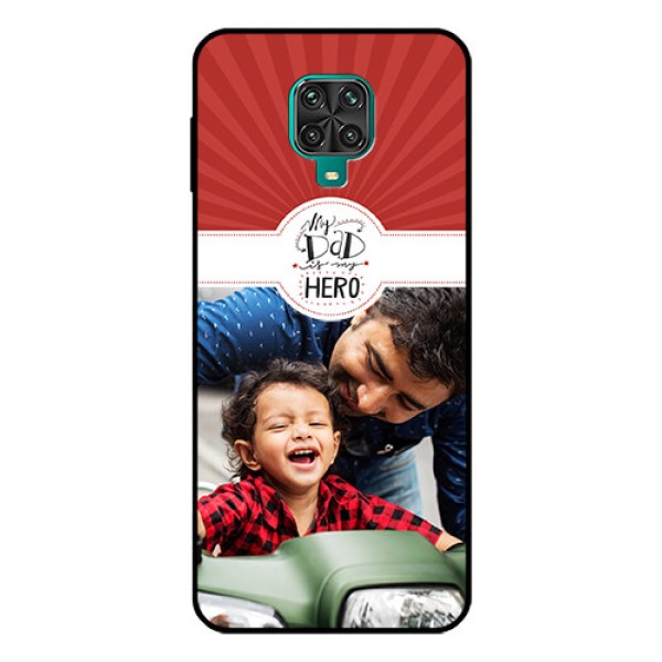 Redmi Note 9 Pro Photo Printing on Glass Case  - My Dad Hero Design