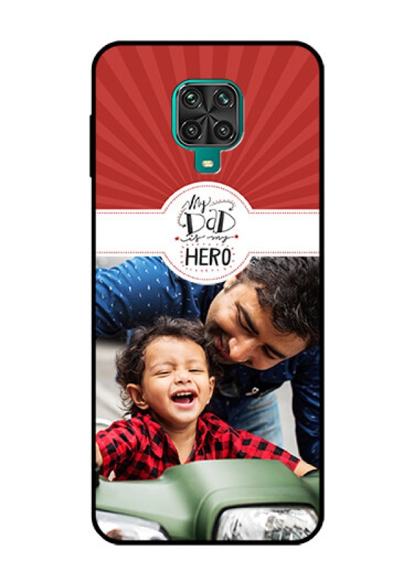 Redmi Note 9 Pro Photo Printing on Glass Case  - My Dad Hero Design
