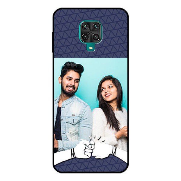 Redmi Note 9 Pro Photo Printing on Glass Case - with Best Friends Design Redmi Note 9 Pro Photo Printing on Glass Case - with Best Friends Design