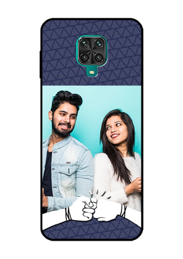 Redmi Note 9 Pro Photo Printing on Glass Case  - with Best Friends Design  