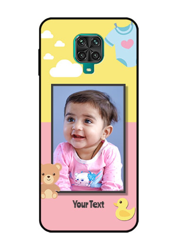 Redmi Note 9 Pro Photo Printing on Glass Case  - Kids 2 Color Design