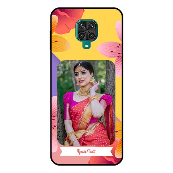 Redmi Note 9 Pro Custom Glass Mobile Case  - 3 Image With Vintage Floral Design