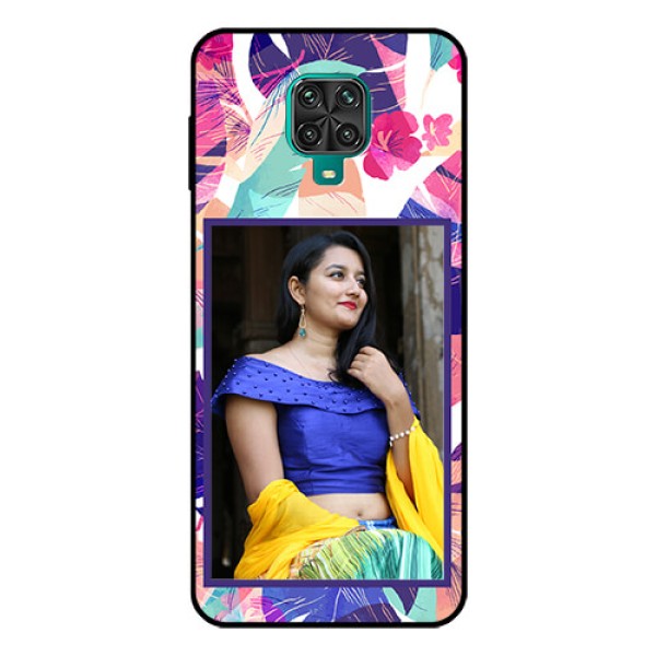Redmi Note 9 Pro Custom Glass Mobile Case  - Abstract Floral Design