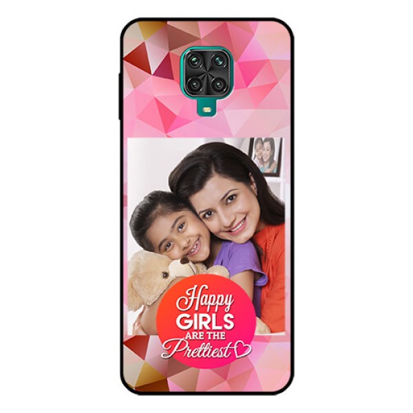 Redmi Note 9 Pro Photo Printing on Glass Case  - Abstract Triangle Design