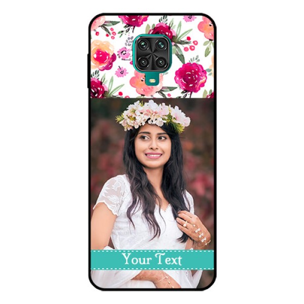 Redmi Note 9 Pro Custom Glass Phone Case - Watercolor Floral Design Redmi Note 9 Pro Custom Glass Phone Case - Watercolor Floral Design