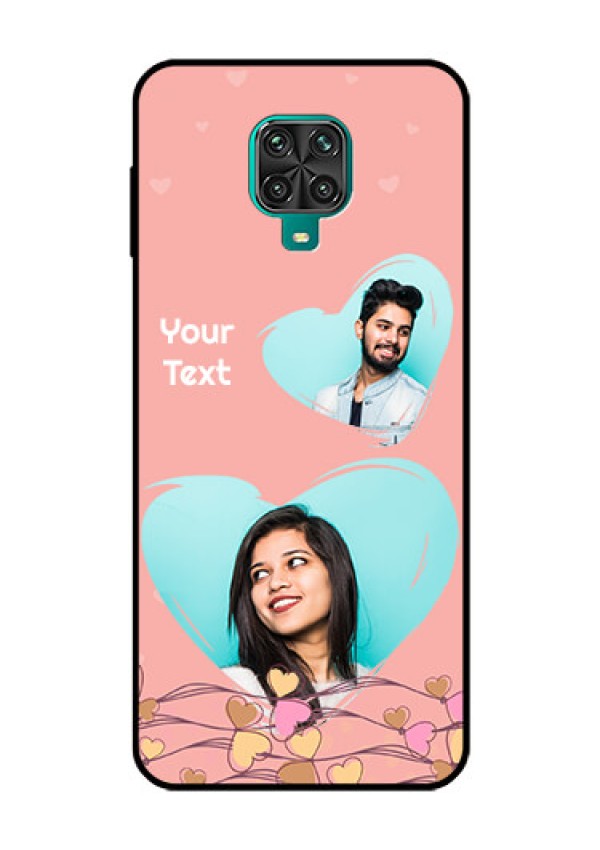 Redmi Note 9 Pro Custom Glass Mobile Case  - Love Doodle Design