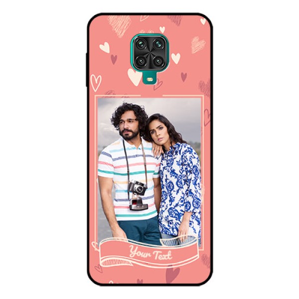 Redmi Note 9 Pro Custom Glass Phone Case  - Love doodle art Design