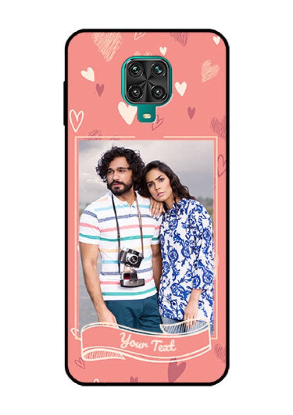 Redmi Note 9 Pro Custom Glass Phone Case  - Love doodle art Design