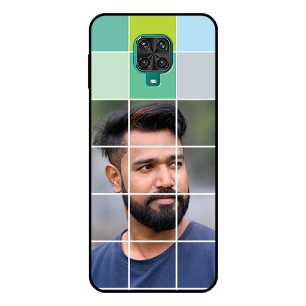 Redmi Note 9 Pro Photo Printing on Glass Case  - with white box pattern 