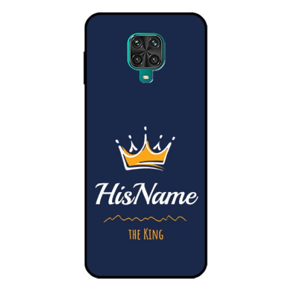 Redmi Note 9 Pro Glass Phone Case King with Name Redmi Note 9 Pro Glass Phone Case King with Name
