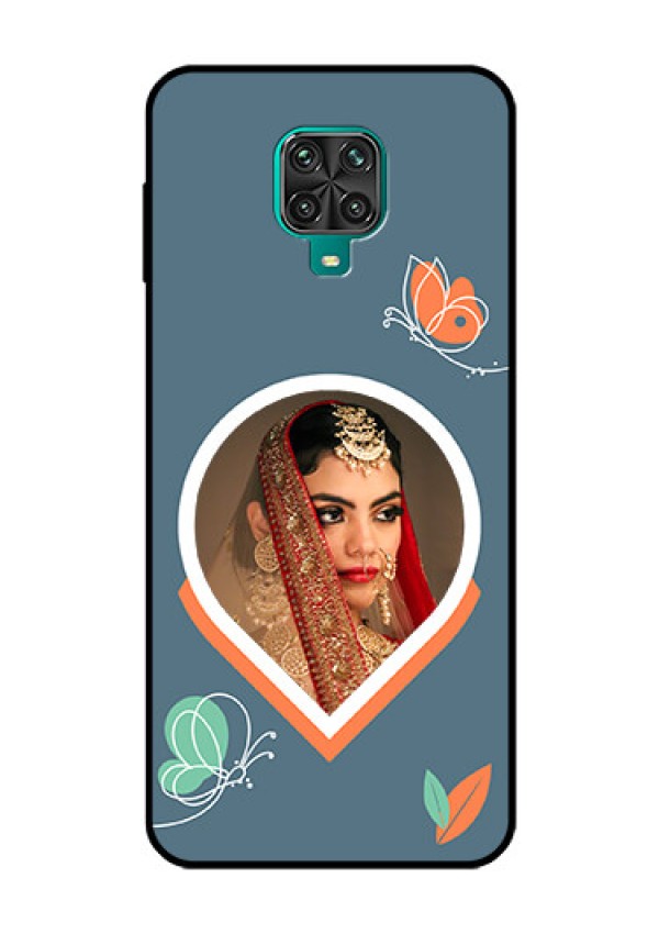Xiaomi Redmi Note 9 Pro Custom Glass Mobile Case - Droplet Butterflies Design