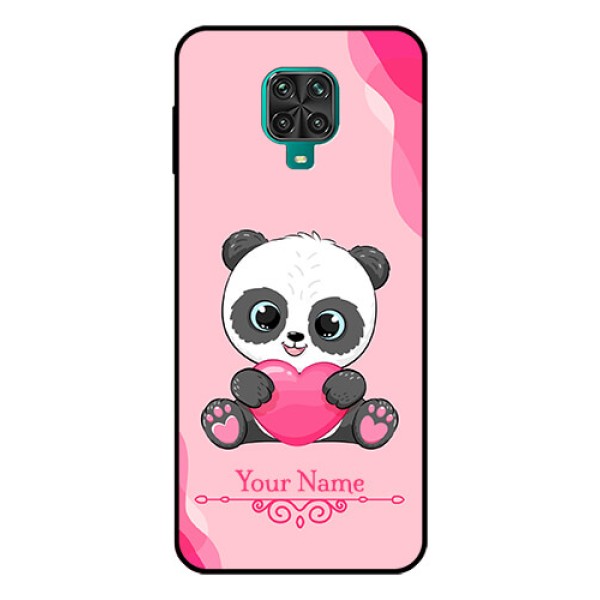 Xiaomi Redmi Note 9 Pro Custom Glass Mobile Case - Cute Panda Design