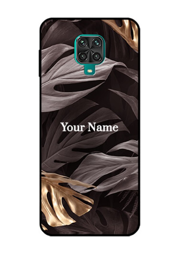Xiaomi Redmi Note 9 Pro Personalised Glass Phone Case - Wild Leaves digital paint Design