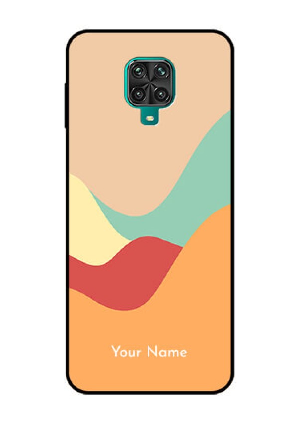 Xiaomi Redmi Note 9 Pro Personalized Glass Phone Case - Ocean Waves Multi-colour Design