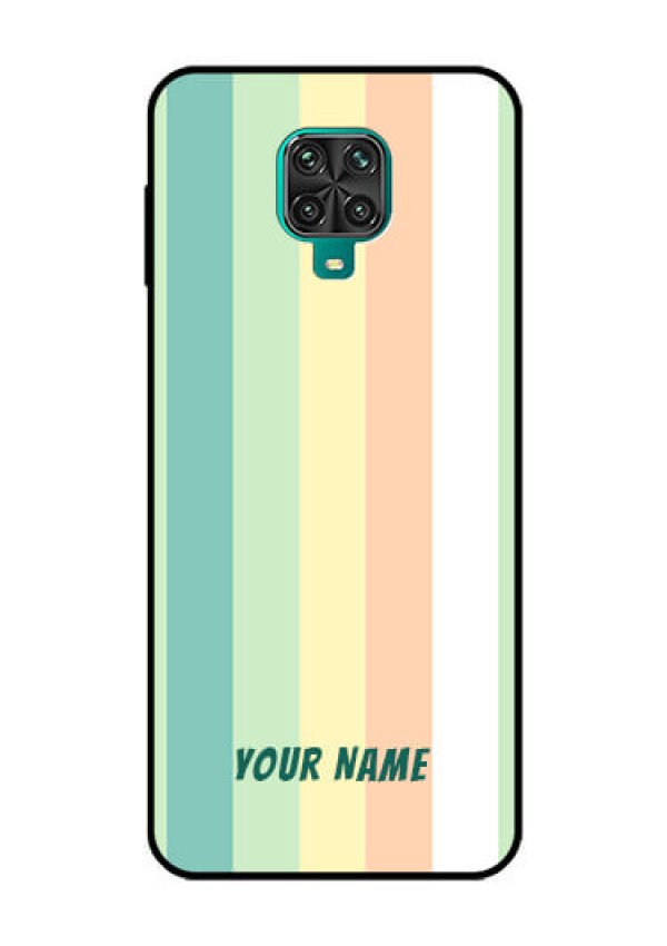 Xiaomi Redmi Note 9 Pro Photo Printing on Glass Case - Multi-colour Stripes Design