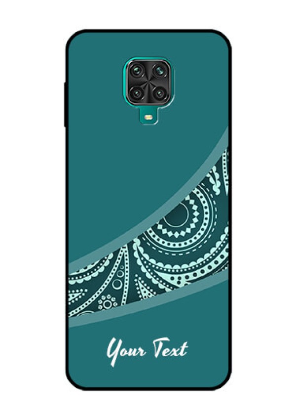 Xiaomi Redmi Note 9 Pro Photo Printing on Glass Case - semi visible floral Design