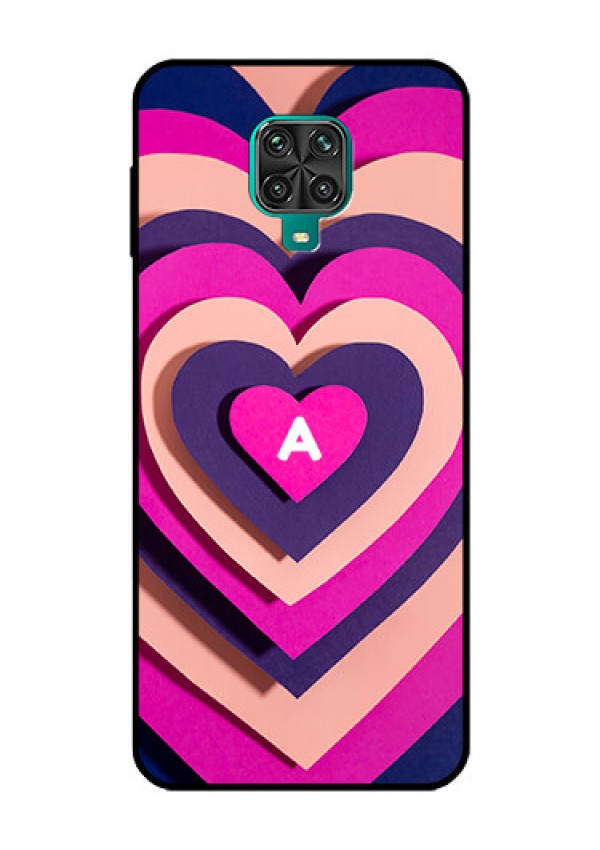 Xiaomi Redmi Note 9 Pro Custom Glass Mobile Case - Cute Heart Pattern Design