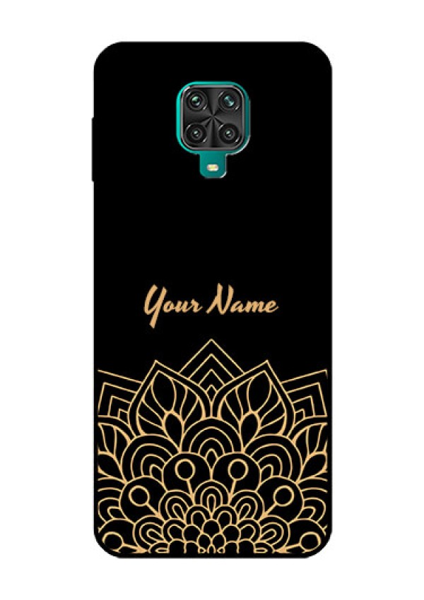 Xiaomi Redmi Note 9 Pro Custom Glass Phone Case - Golden mandala Design
