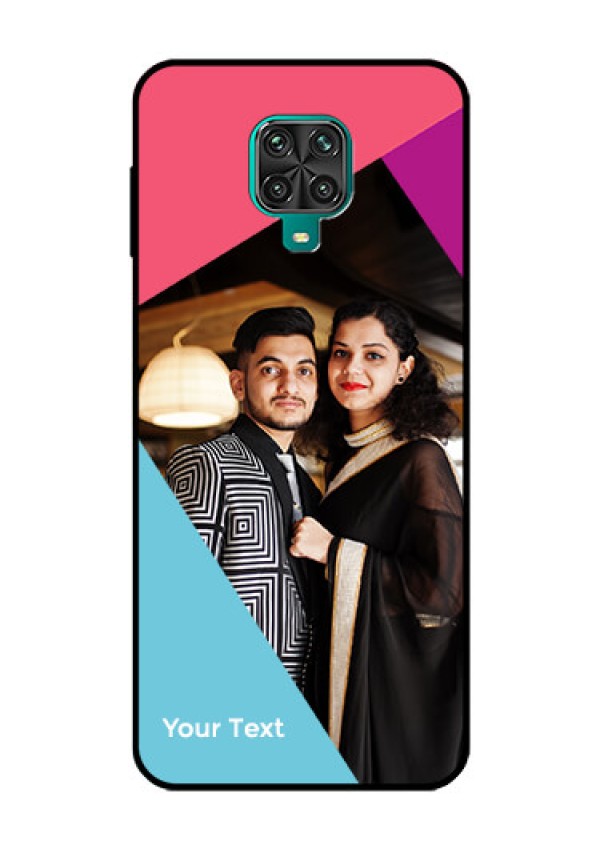 Xiaomi Redmi Note 9 Pro Custom Glass Mobile Case - Stacked Triple colour Design