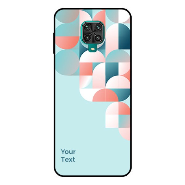 Xiaomi Redmi Note 9 Pro Custom Glass Phone Case - Stylish Semi-circle Pattern Design