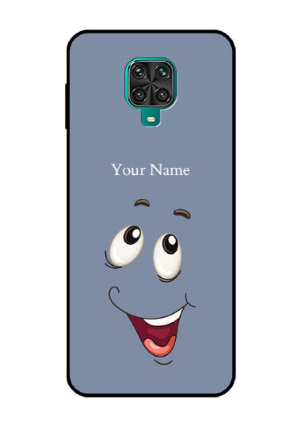 Xiaomi Redmi Note 9 Pro Photo Printing on Glass Case - Laughing Cartoon Face Design