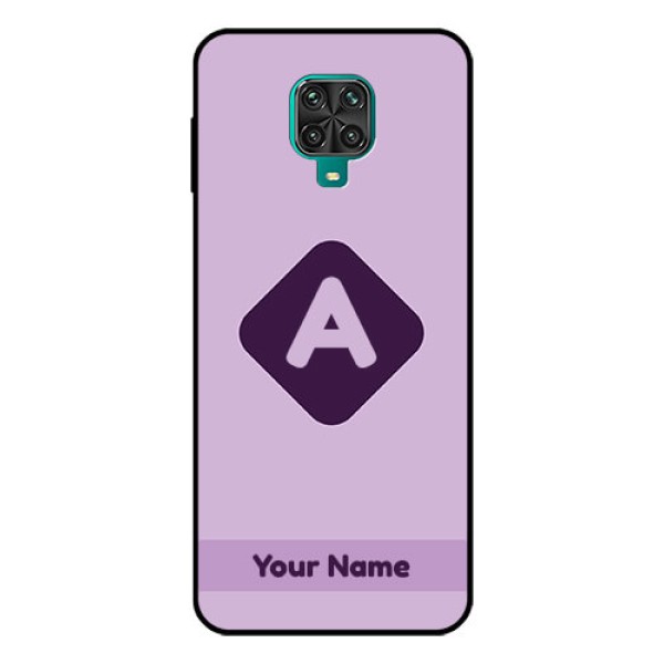Xiaomi Redmi Note 9 Pro Custom Glass Mobile Case - Custom Letter in curved badge Design