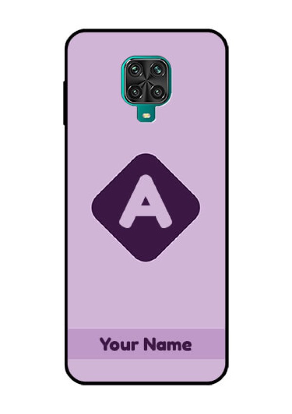 Xiaomi Redmi Note 9 Pro Custom Glass Mobile Case - Custom Letter in curved badge Design