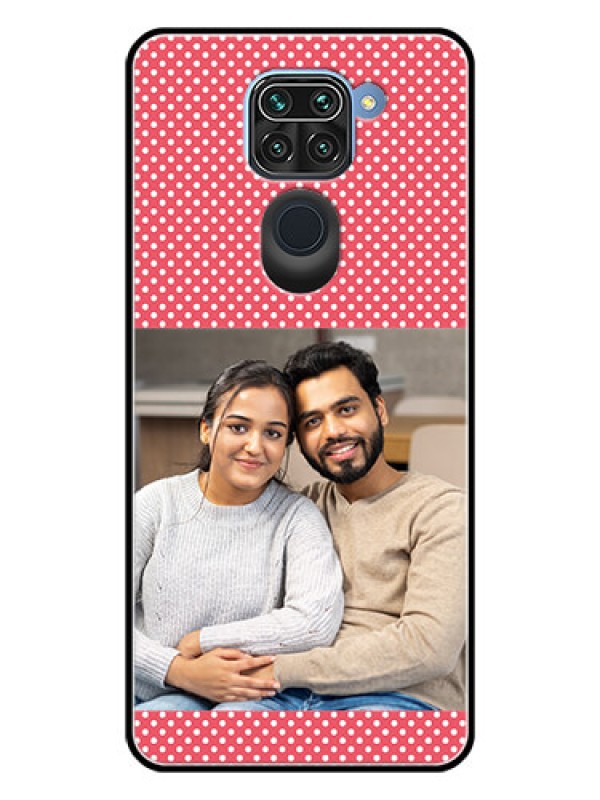 Custom Redmi Note 9 Custom Glass Phone Case  - White Dotted Design