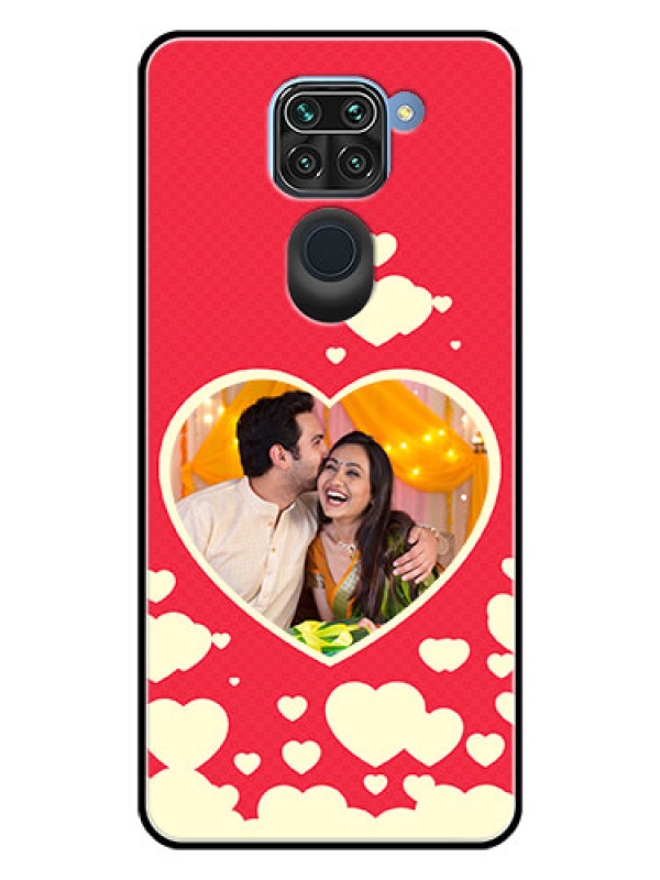 Custom Redmi Note 9 Custom Glass Mobile Case  - Love Symbols Phone Cover Design