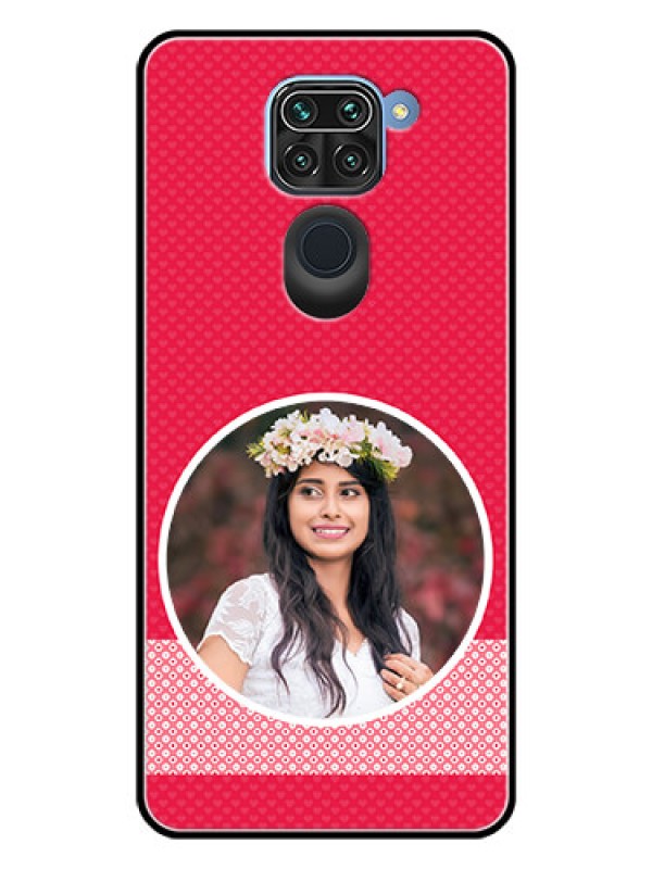 Custom Redmi Note 9 Personalised Glass Phone Case  - Pink Pattern Design