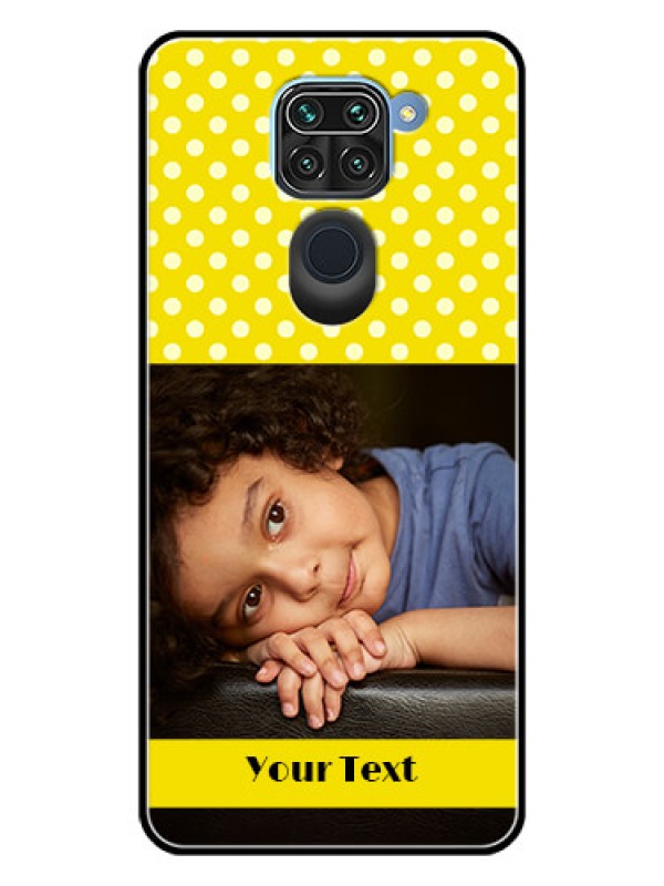 Custom Redmi Note 9 Custom Glass Phone Case  - Bright Yellow Case Design