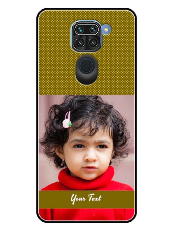 Custom Redmi Note 9 Custom Glass Phone Case  - Simple Green Color Design