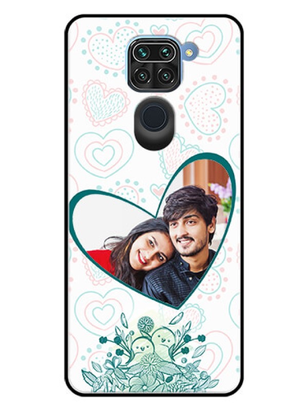 Custom Redmi Note 9 Photo Printing on Glass Case  - Premium Couple Design