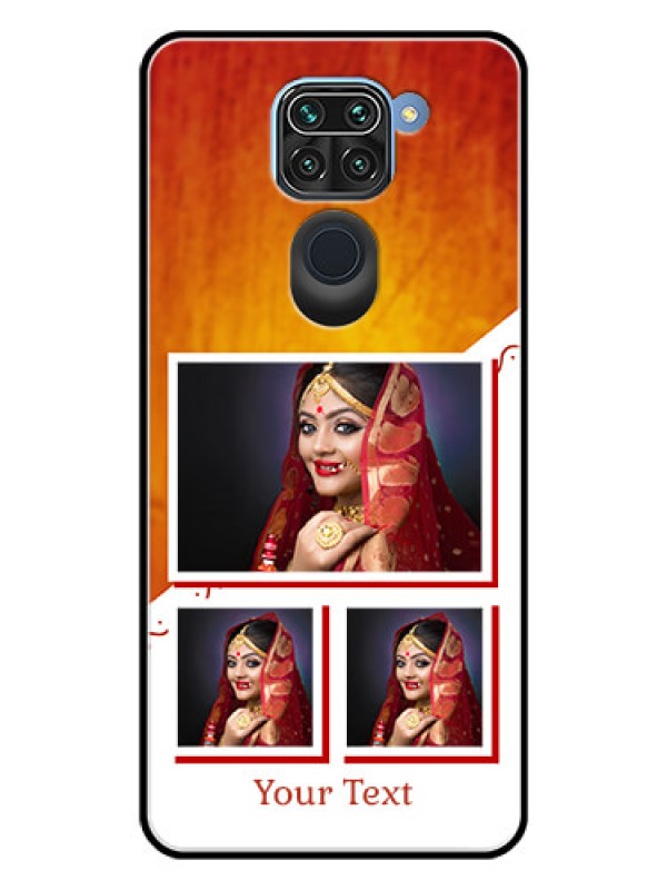 Custom Redmi Note 9 Custom Glass Phone Case  - Wedding Memories Design  