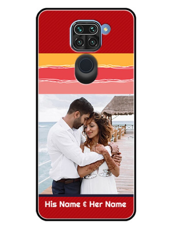 Custom Redmi Note 9 Custom Glass Mobile Case  - Colorful Case Design