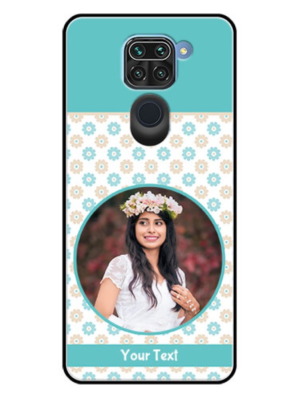 Custom Redmi Note 9 Custom Glass Mobile Case  - Beautiful Flowers Design