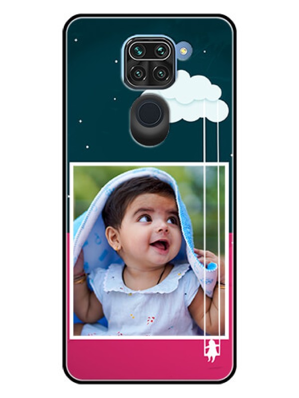 Custom Redmi Note 9 Custom Glass Phone Case  - Cute Girl with Cloud Design