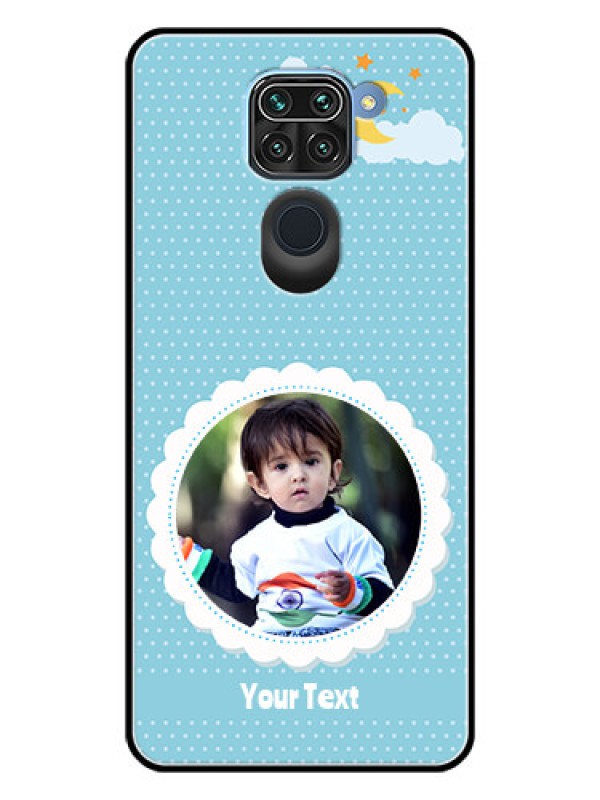 Custom Redmi Note 9 Personalised Glass Phone Case  - Violet Pattern Design