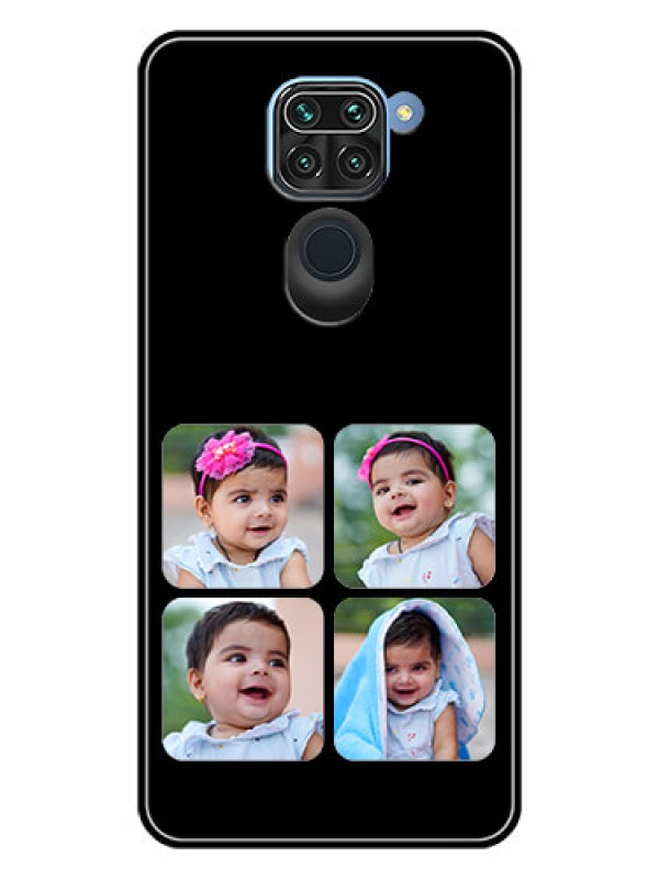 Custom Redmi Note 9 Photo Printing on Glass Case  - Multiple Pictures Design