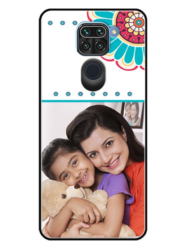 Custom Redmi Note 9 Custom Glass Phone Case  - Flower Design