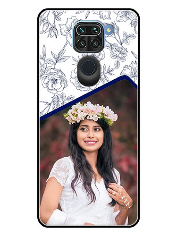 Custom Redmi Note 9 Personalized Glass Phone Case  - Premium Floral Design