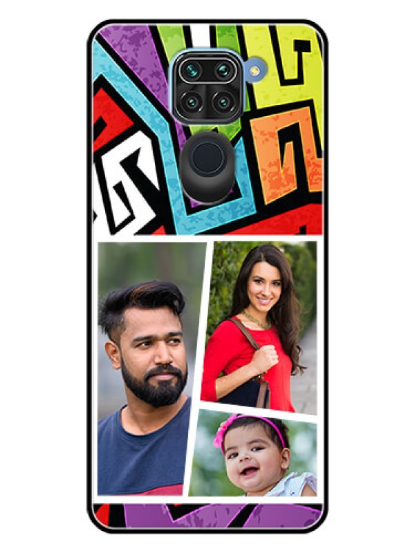 Custom Redmi Note 9 Custom Glass Phone Case  - Graffiti pattern Design