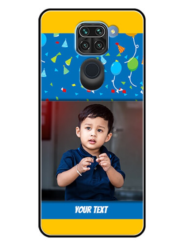 Custom Redmi Note 9 Custom Glass Mobile Case  - Birthday Wishes Design