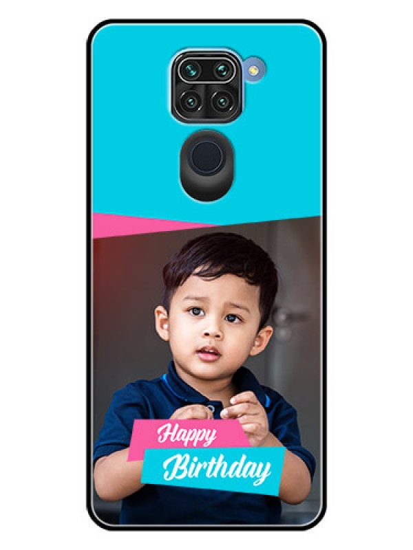Custom Redmi Note 9 Personalized Glass Phone Case  - Image Holder with 2 Color Design