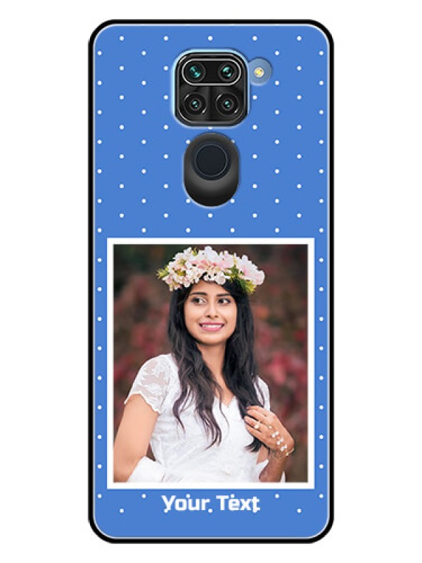 Custom Redmi Note 9 Photo Printing on Glass Case  - Polka dots design