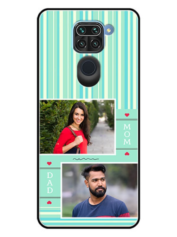Custom Redmi Note 9 Custom Glass Phone Case  - Mom & Dad Pic Design