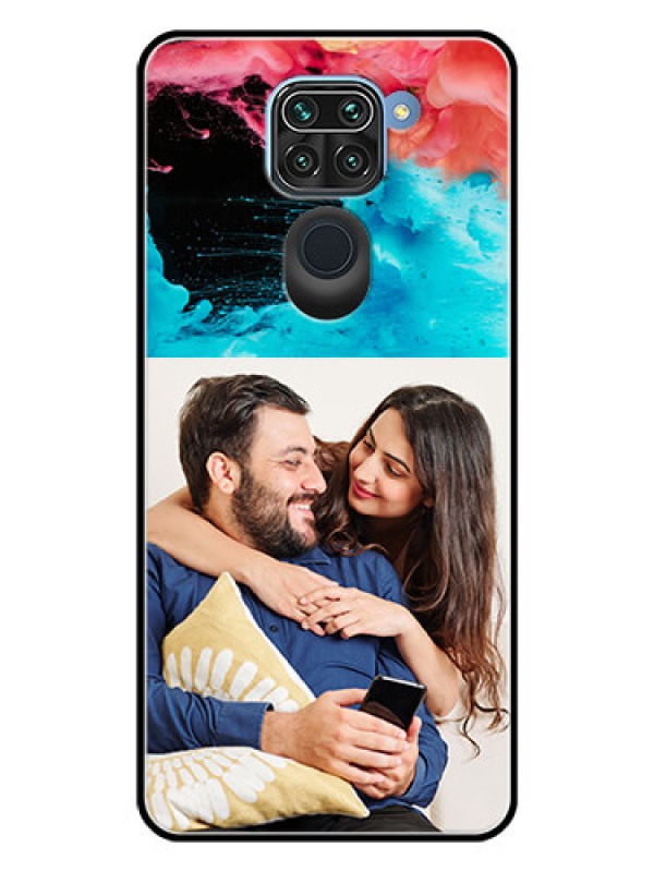 Custom Redmi Note 9 Custom Glass Mobile Case  - Quote with Acrylic Painting Design