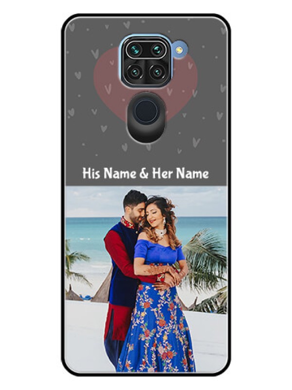 Custom Redmi Note 9 Custom Glass Mobile Case  - Buy Love Design with Photo Online